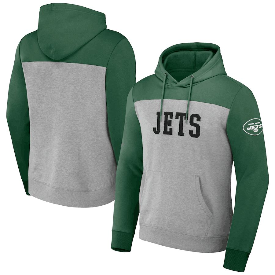 Men 2023 NFL New York Jets grey Sweatshirt style 1->new york jets->NFL Jersey
